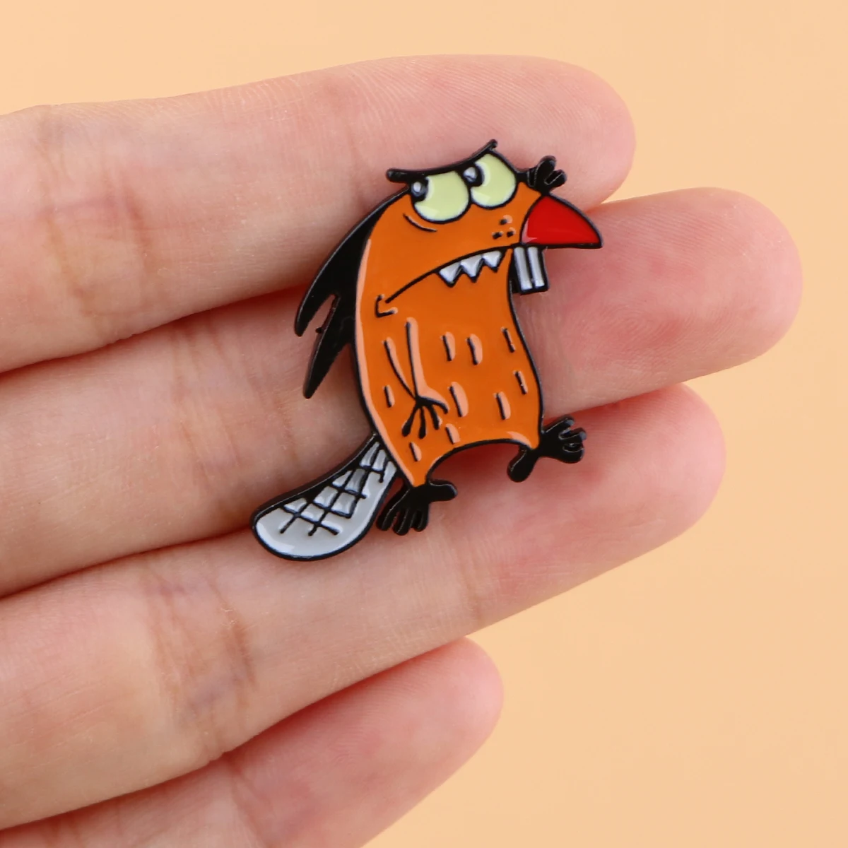 Cute Beaver Funny Cartoon Enamel Pin Brooch for Women Lapel Pins Badges on Backpack Clothing Accessories Gift Fashion Jewelry