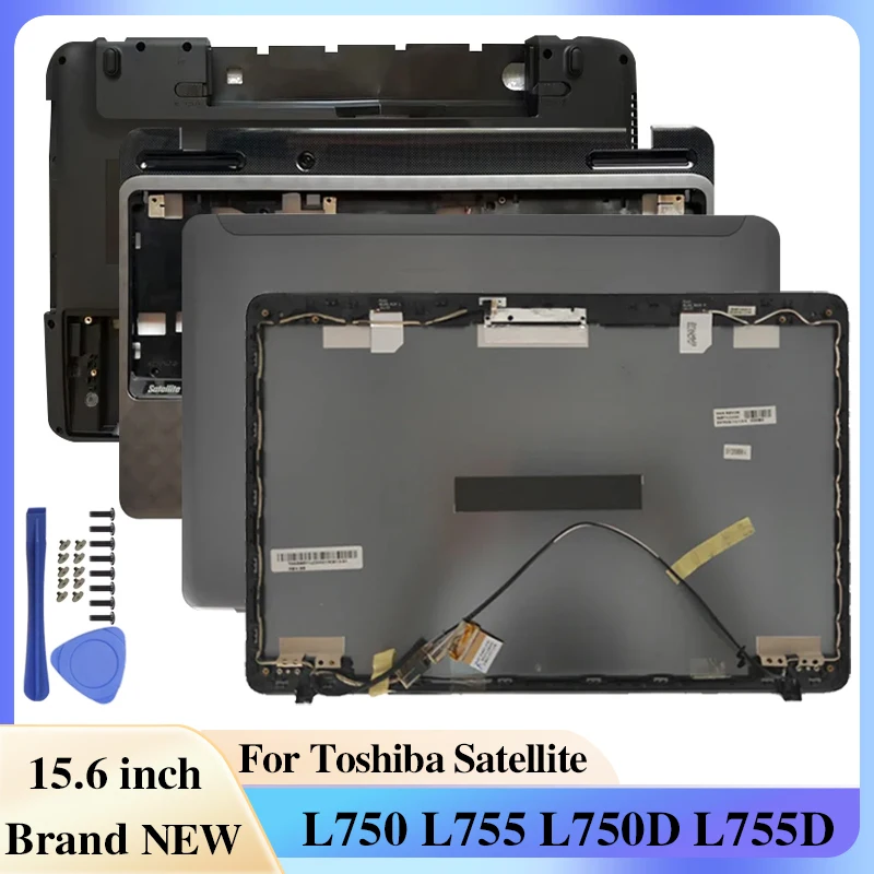 

NEW Laptops Notebook Screen LCD Back Cover/Palmrest/Bottom Case Laptops Accessories For Toshiba Satellite L750 L755 L750D L755D