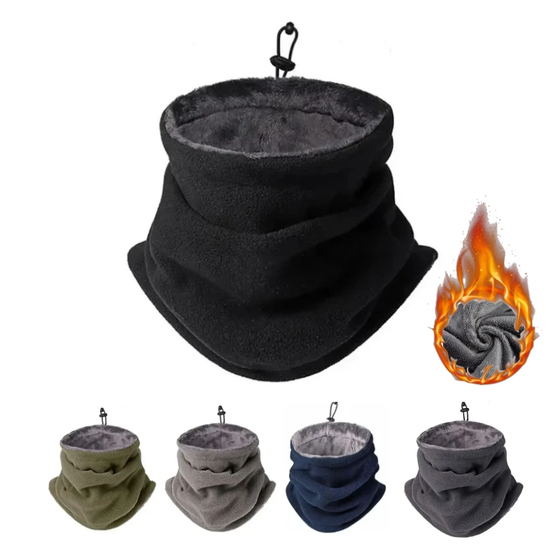 Máscara de esquí cálida de invierno para hombre, Bandana de lana, calentador de cuello, polaina, bufanda a prueba de viento, pasamontañas para acampar, senderismo, pesca, cara de ciclista