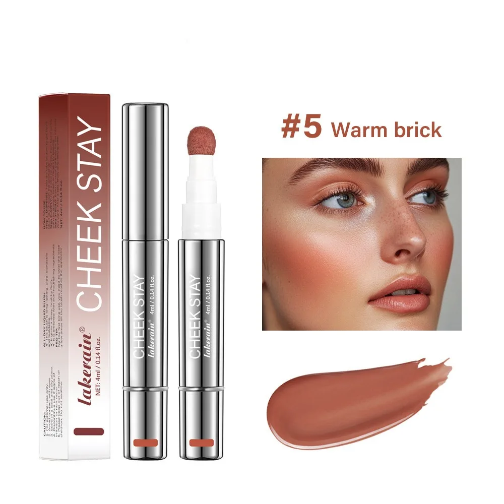 

Waterproof 6 Colors Liquid Blush Pen Sweatproof Quick Drying Matte Blush Portable Natural Makeup Palette Women