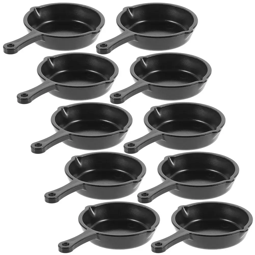 20Pcs Miniature Frying Pan Accessories Set Small Plastic Skillets for Dollhouse Kitchen Scenes Mini Plastic Frying Pans Toy - view 2