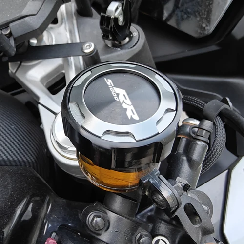 Imagen 2 del producto Para BMW S 1000 RR S1000RR 2008-2021 2022 2023 accesorios de motocicleta tapa de tanque de líquido de freno delantero protección de tapa de depósito