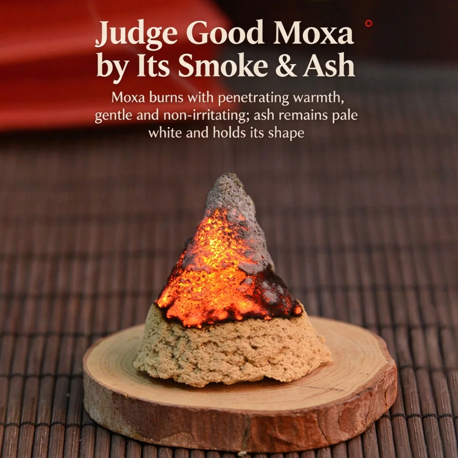 500g Wormwood Moxa Fluff, Natural Mugwort Moxibustion Raw Material, Home Warm Massage Tool, 20Pcs Moxa Rolls Optional