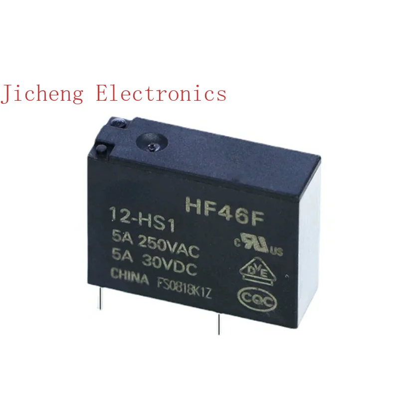 HF46F-12-HS1T Relais 12V 4-pin Marke Neue HF46F 12-HS1T