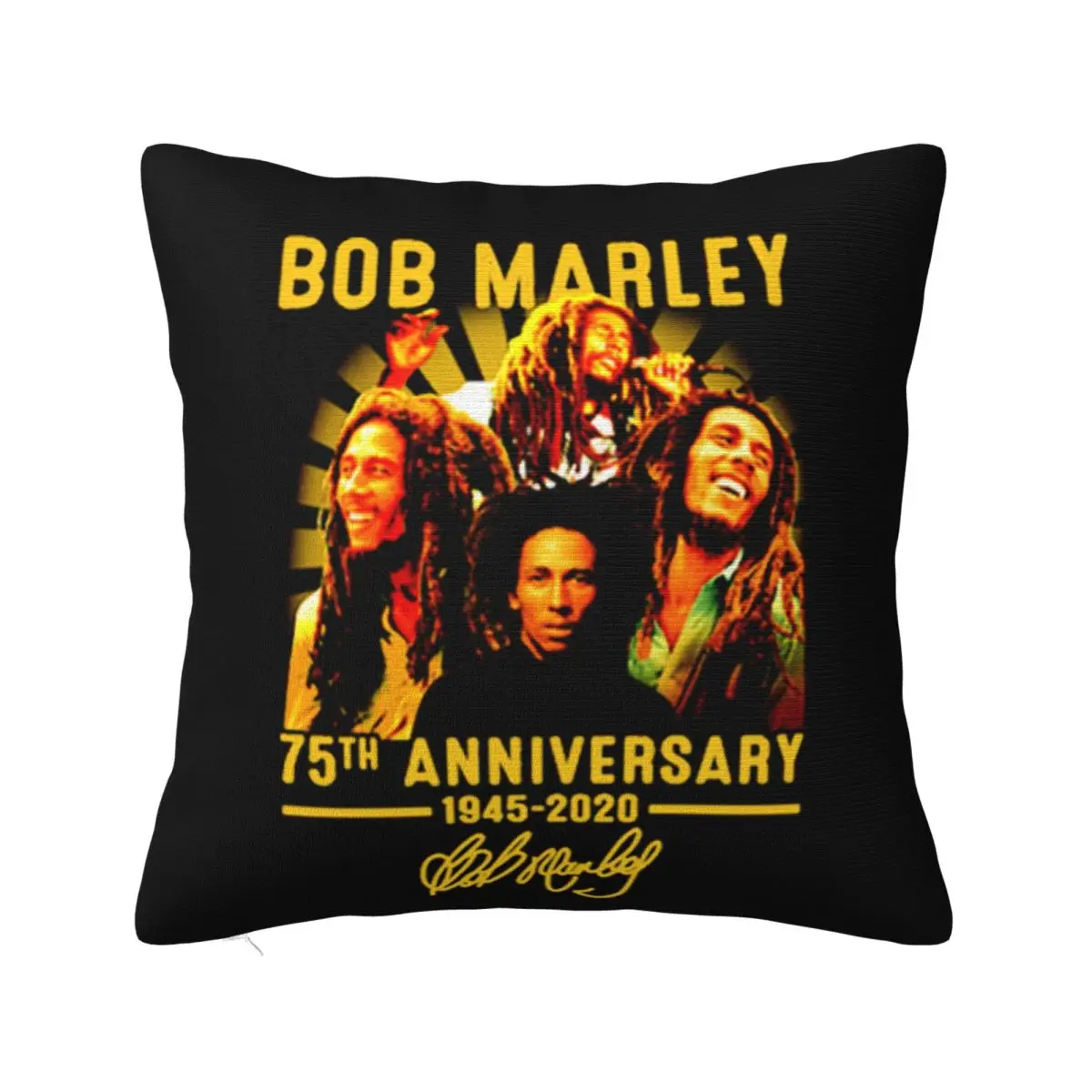 Bob Marley 75Th Anniversary 1945 2020 Signature Fitness Top Quality Summer Woman Personalized Pillow Case