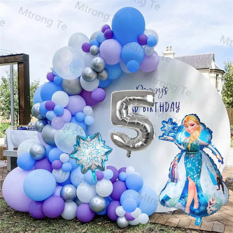 

84pcs Frozen Theme Party Decoration Snow Olaf Balloons Garland Arch Kit Girl's Birthday Babyshower Party Decoration Kids Toy