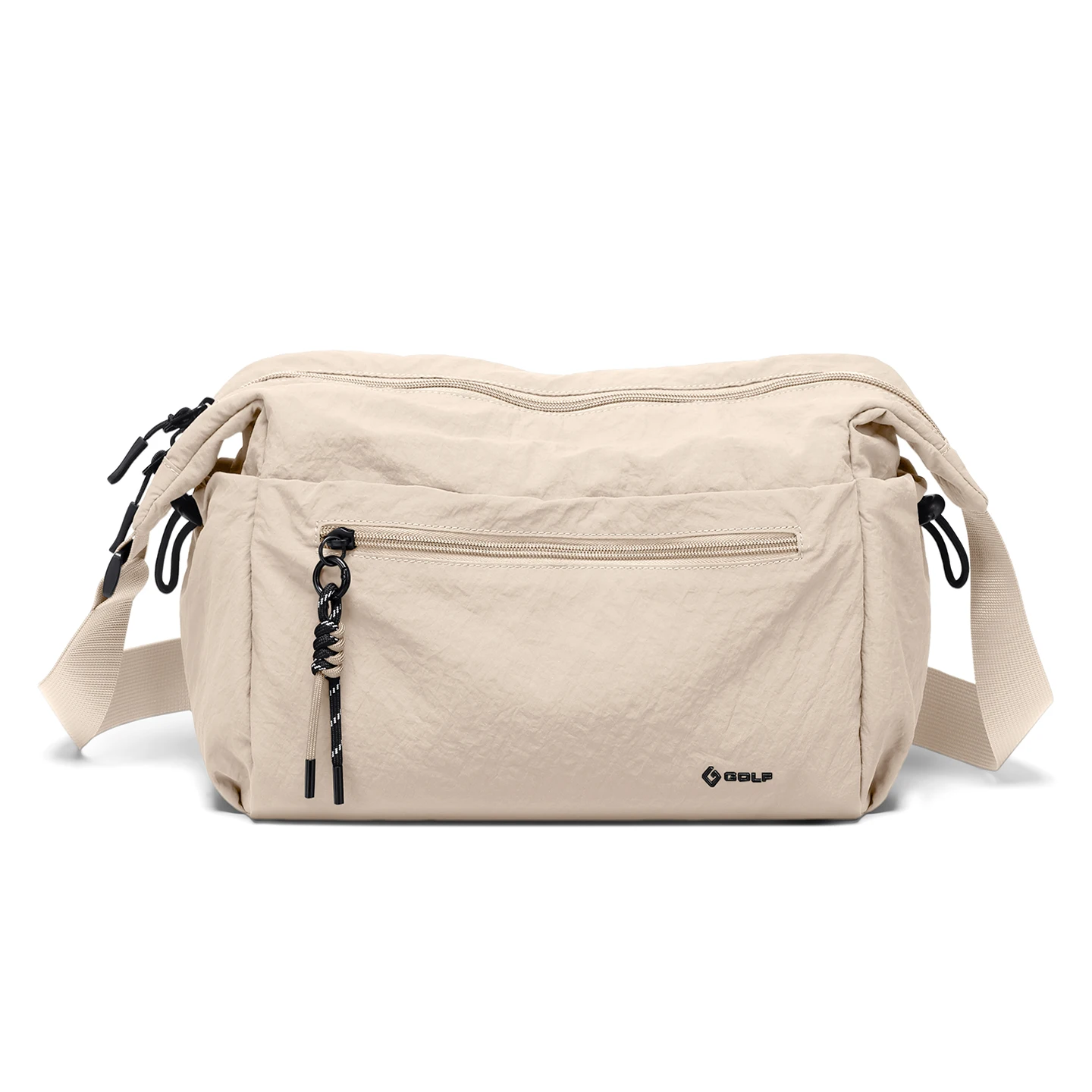 GOLF QUALITY Nylon Crossbody Bag Lightweight Commuter Shoulder Bag for Men And Women Casual Sling Bag with Zipper Closure