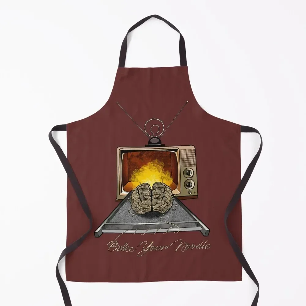 

Bake Your Noodle Apron For Nail Stylist barber men Chef Uniform Beauty Apron