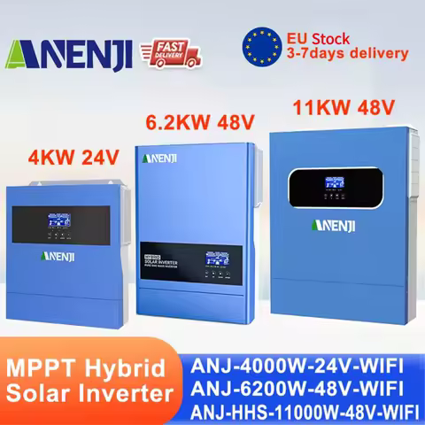 4KW 6.2KW 11KW Hybrid Solar Inverter MPPT Inverter On/Off Grid Solar Inverter PV 60-500V Works Without Batteries
