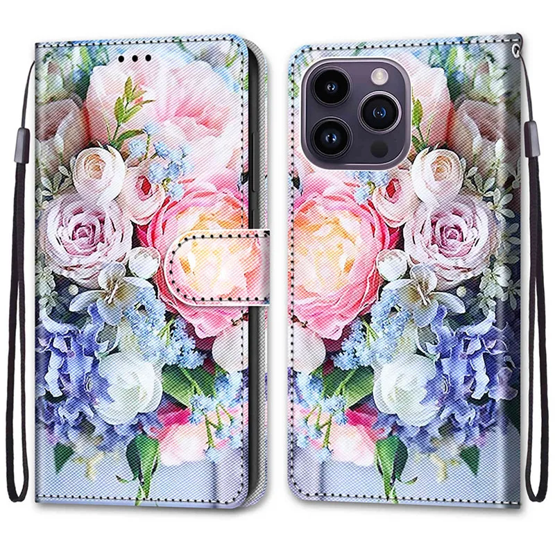 Flower Pattern Flip Case For Huawei Honor X7a X8a X9a RKY-LX1 CRT-LX2 HonorX7a Wallet Leather Phone Cases Stand Book Cover Bags