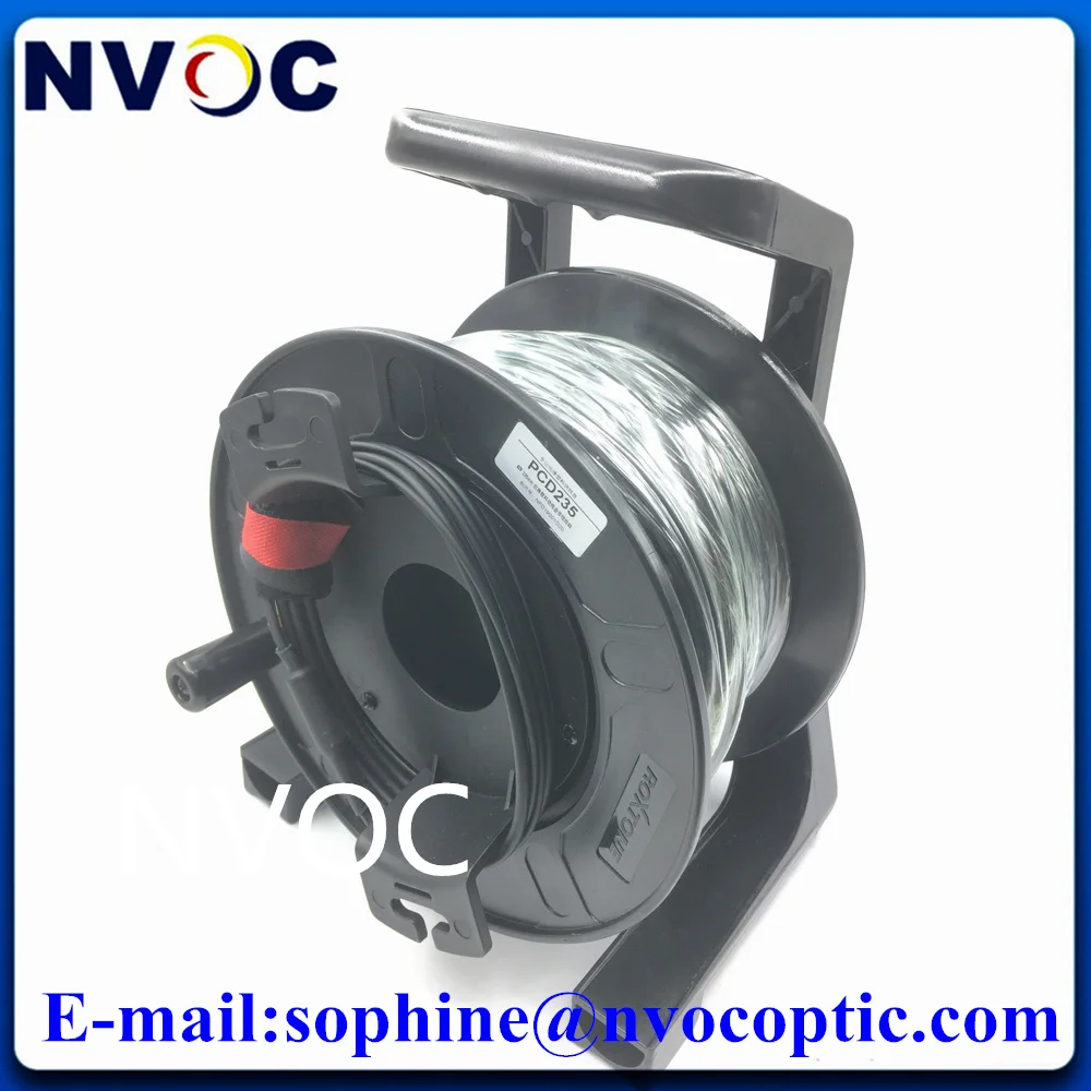 Video Signal Cable Trolley Portable Winding PCD235 for 2Cores 50/100/120/150/200/250M DVI CPRI Outdoor Armored Unbreakable Rolls