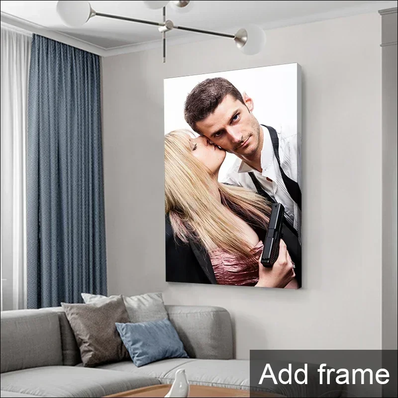Custom Personal Photos With Frames Canvas Paintings Custom Posters Birthday Gifts Art Photos Pets Wedding Photos Business Logo