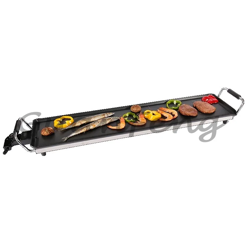 Premium 100cm Electric Rotisserie Grill, Indoor Smokeless BBQ with Non‑Stick Aluminum Pan for Home Barbecue Cooking