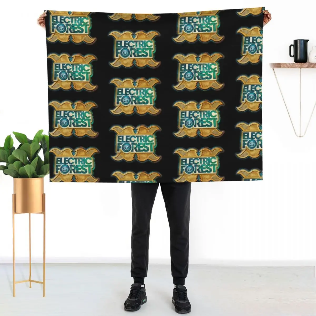 ELECTRIC FOREST DECADE ONE FESTIVAL Throw Blanket Sofa Quilt Thins Bed linens Bed Fashionable bed plaid Retros Blankets