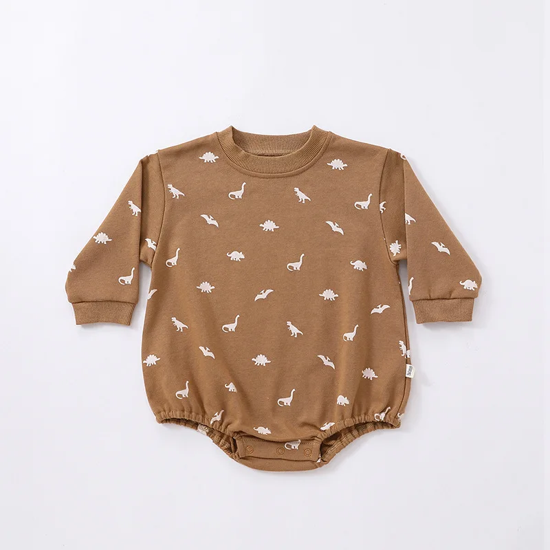 Dinosaur Infant Baby Boys Girls Jumpsuits Baby Long Sleeves Printed Baby Rompers Spring Autumn Newborn Baby Girls Romper Clothes