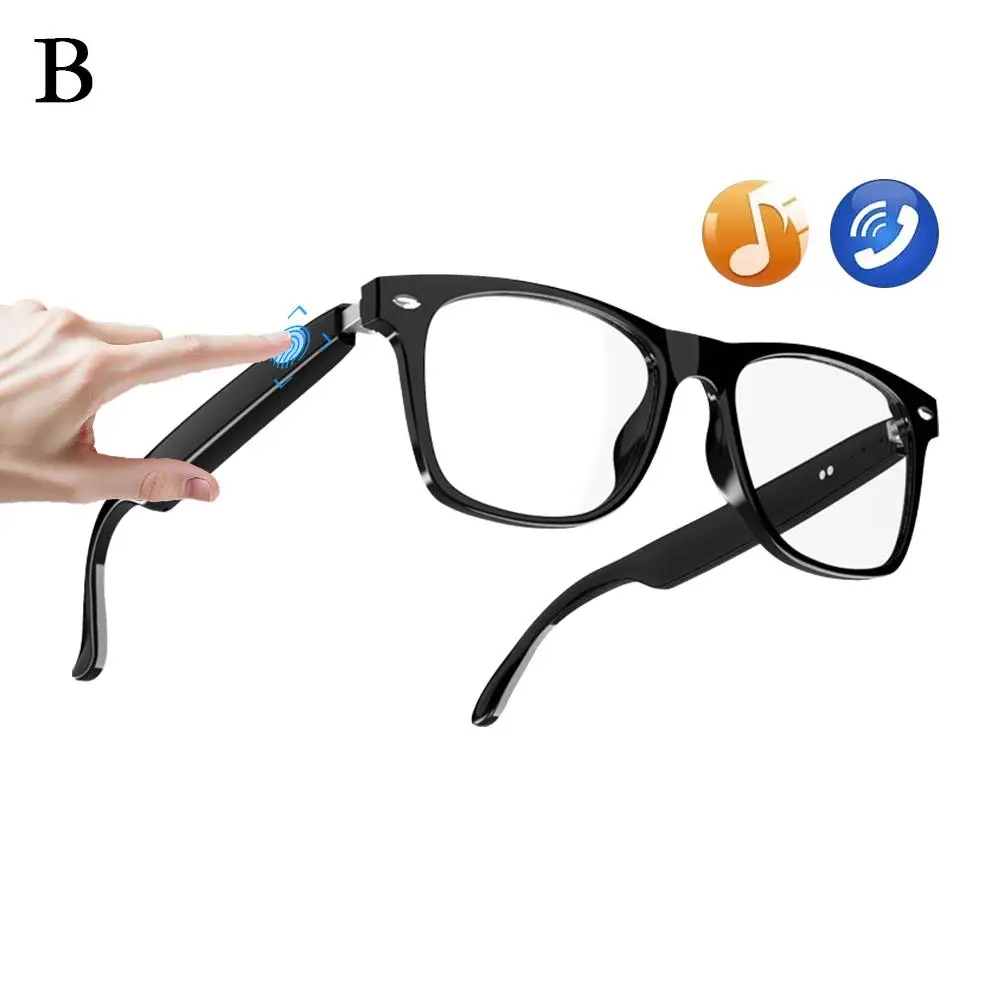 E13 Smart Glasses Blue Light Filtering Polarized Sunglass Lenses Blue Tooth Audio Call AI Voice Noise Reduction Music Eyewear