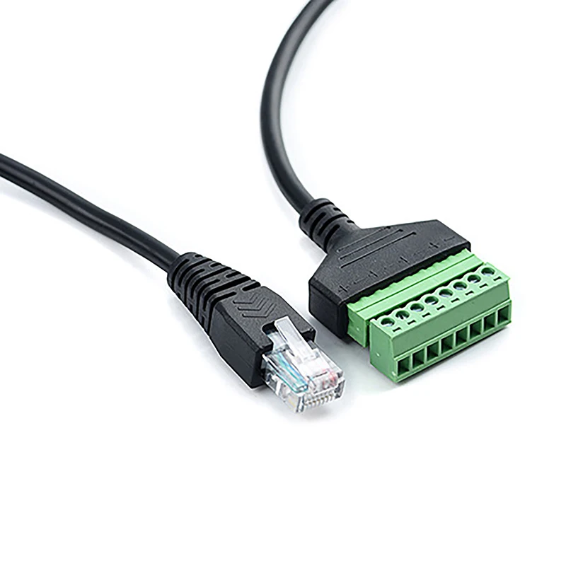 1 قطعة كابل تمديد الشبكة RJ45 إلى 8 دبوس برغي محطة محول الشبكة كابل محول