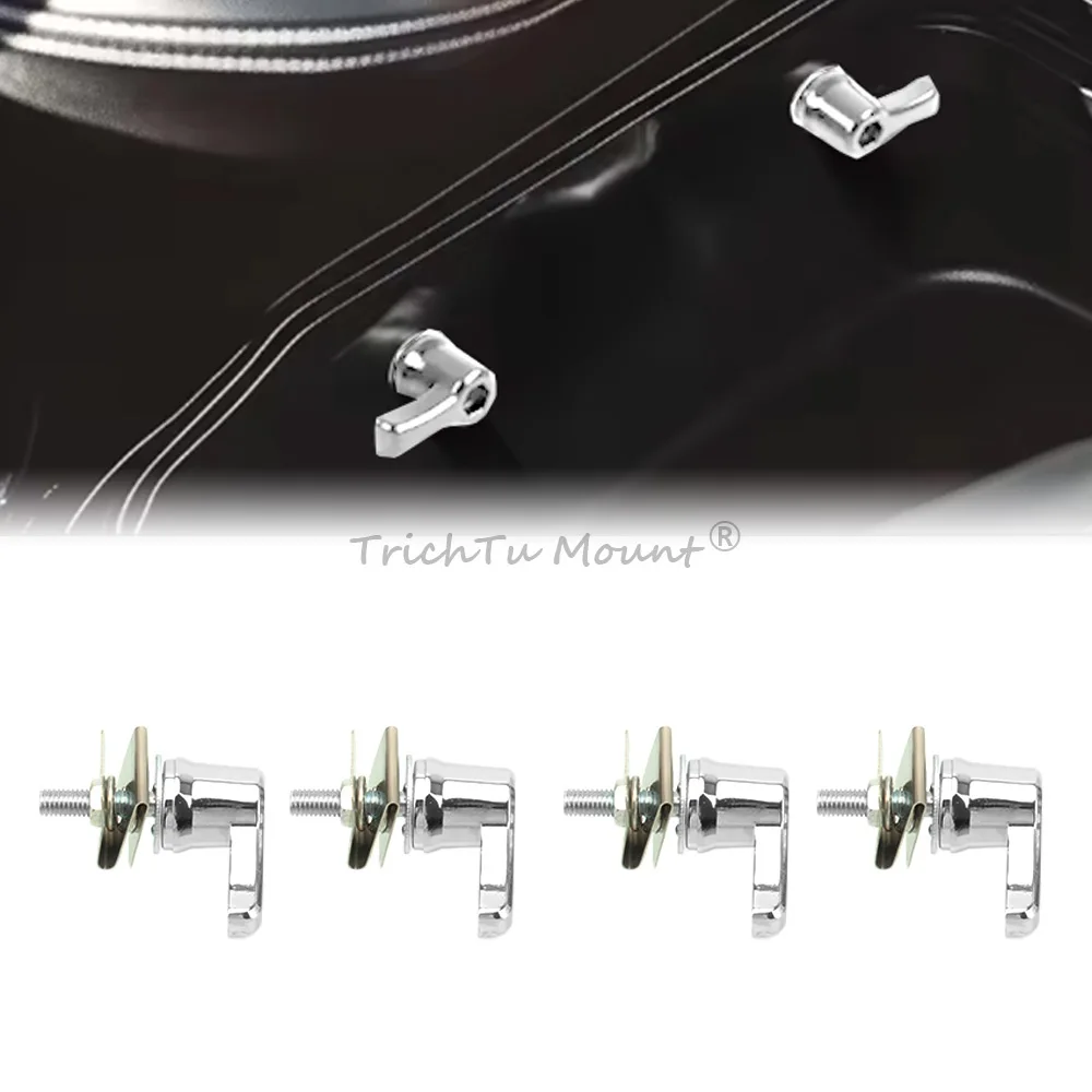 

Brand New Saddlebag Lever Lock Mounting Kit For Harley 1993-Later Touring Road King Street Glide Electra Glide Aluminum Chrome