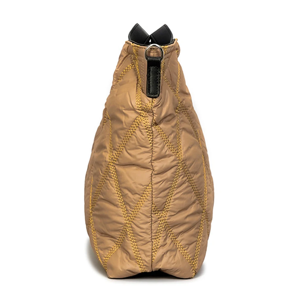 

Rhombic Lattice Down Jackets Bag Elegant Autumn Winter Commute Bags Simple Fashion Soft Warm Nylon Portable for Party Shopping