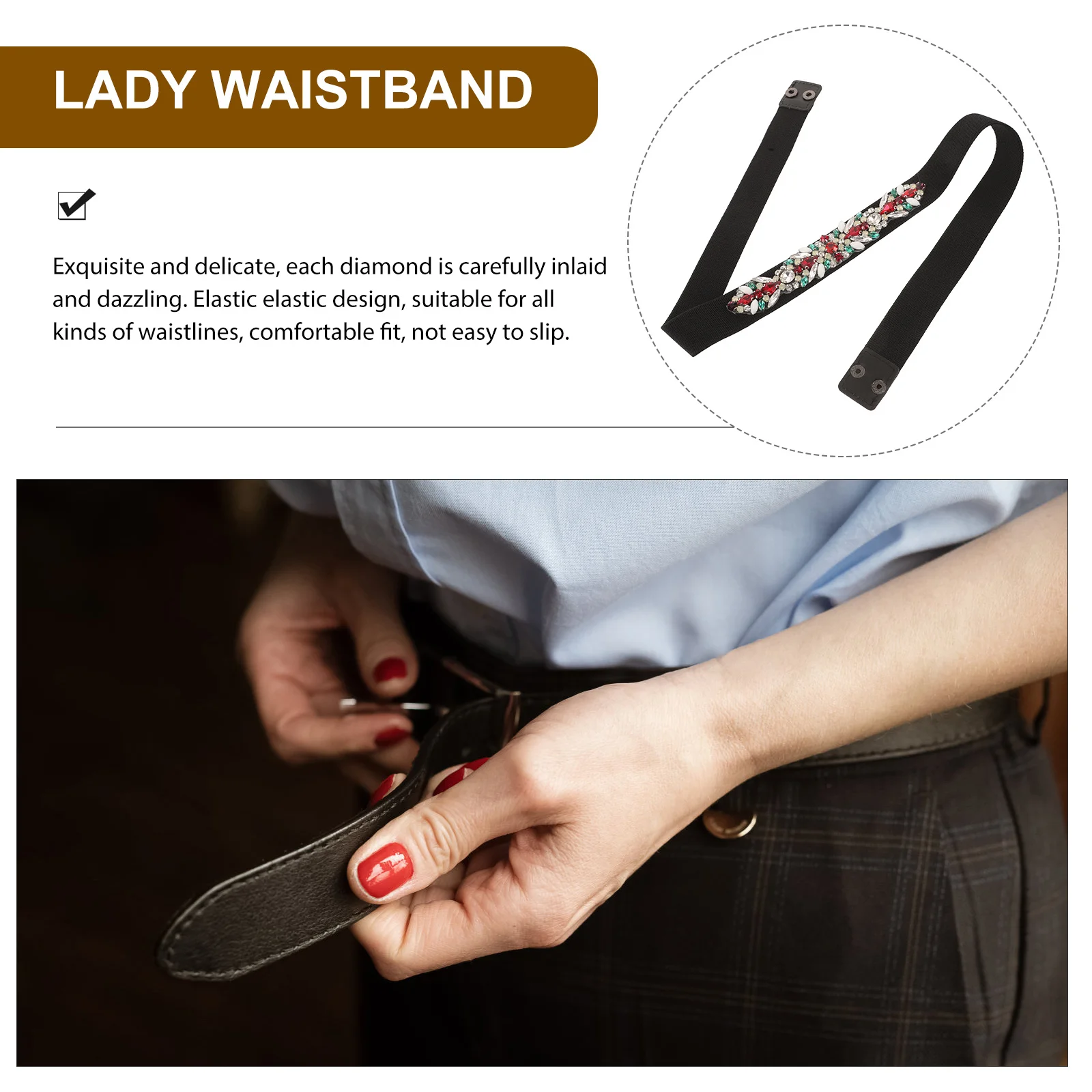 حجر الراين مطرز تمتد حزام الخصر كريستال مطاطا نحيل حزام لفساتين الزفاف فساتين السهرة أحزمة كريستال الحزب #2