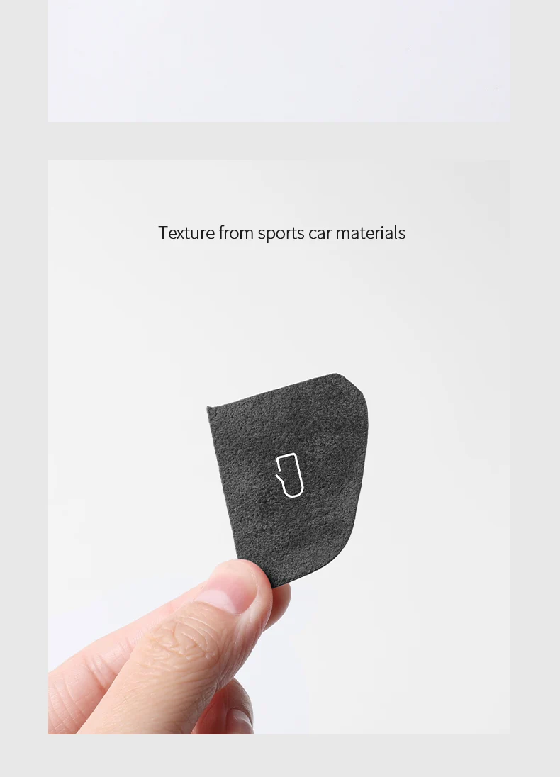 Für Tesla Model Y Juniper Model 3 Highland aus Alcantara Gefertigte Autotür-Innengriff-Knopfverkleidung Aufkleber Innenausstattung Tuning-Zubehör – Detail 5