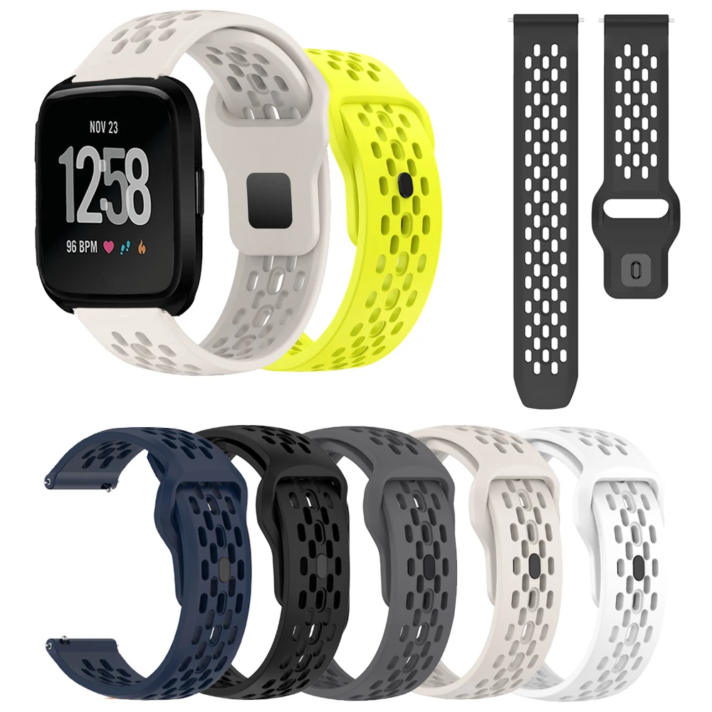 

Силиконовый ремешок для Fitbit Versa 2/ Versa Lite/ Versa 1/SE, дышащие аксессуары для часов