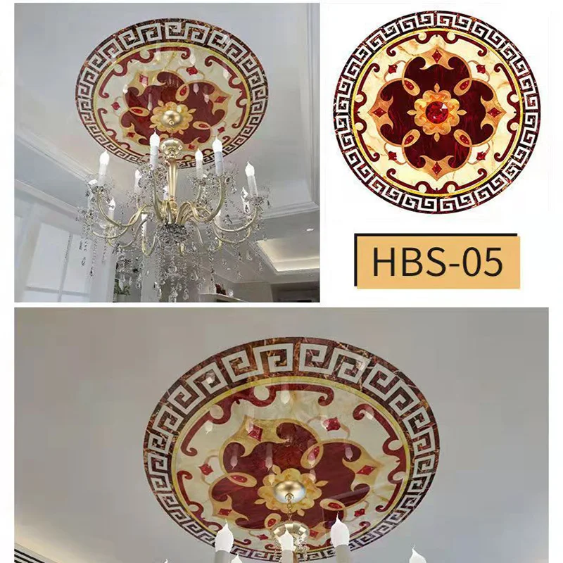 Ceiling ceiling decoration stickers living room chandelier decoration lamps self-adhesive roof round parquet stickers room top r