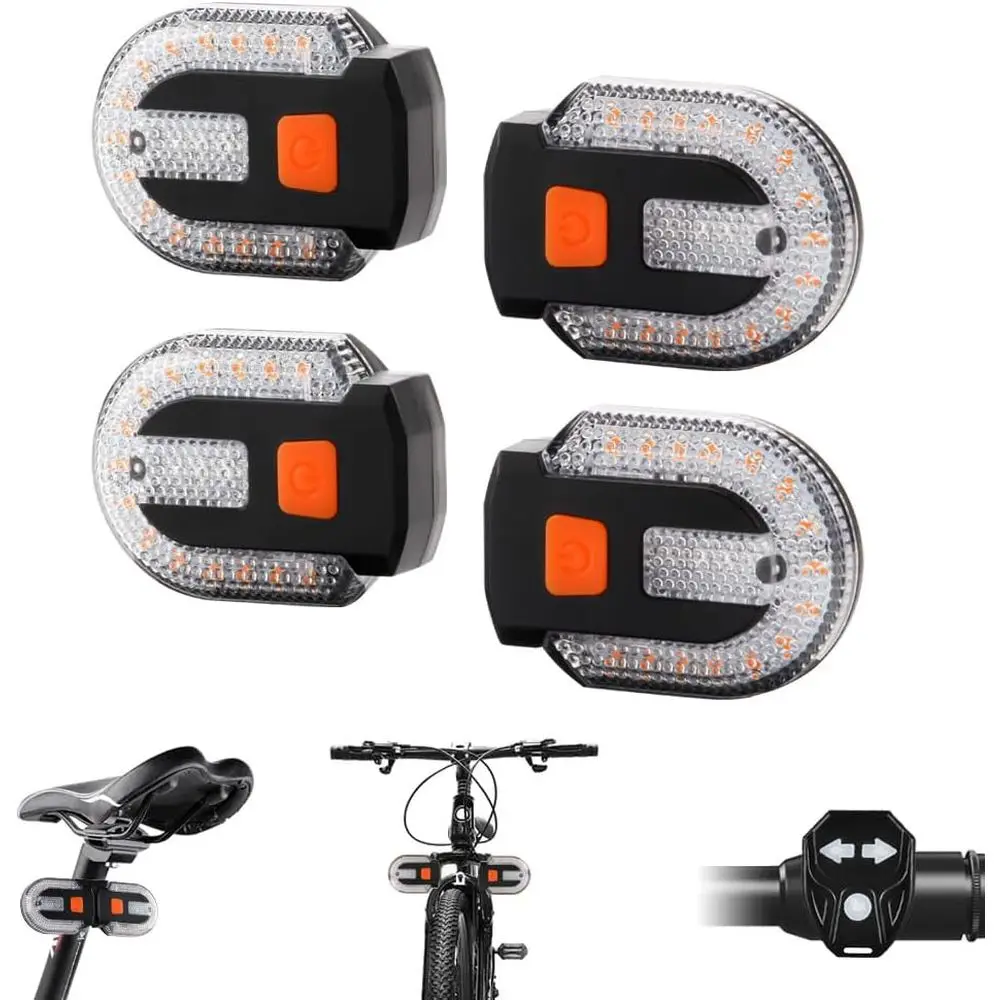 

USB Rechargeable Tail Light with Turn Signal for Cycling Safety