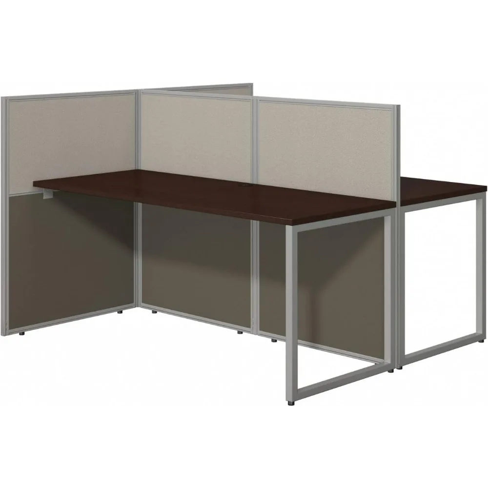 

Office Furniture EODH460MR-03K 66.34" X 60" Back To Back Desk, Mocha Cherry