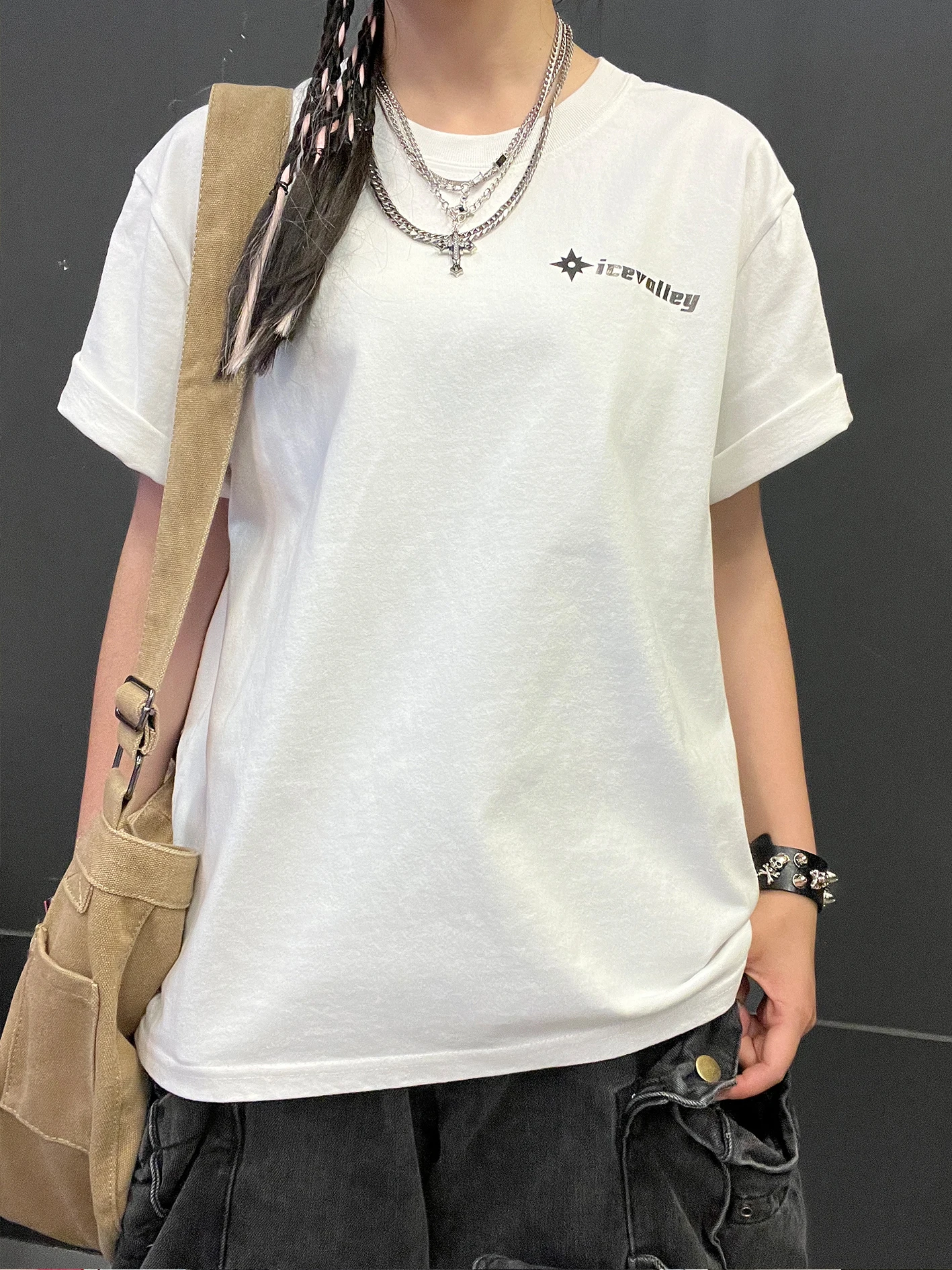 Creative Short Sleeve T-Shirt 260G Heavyweight Oil Painting Artistic Design Casual Unisex Couple's Tee Summer 2025 Fashion