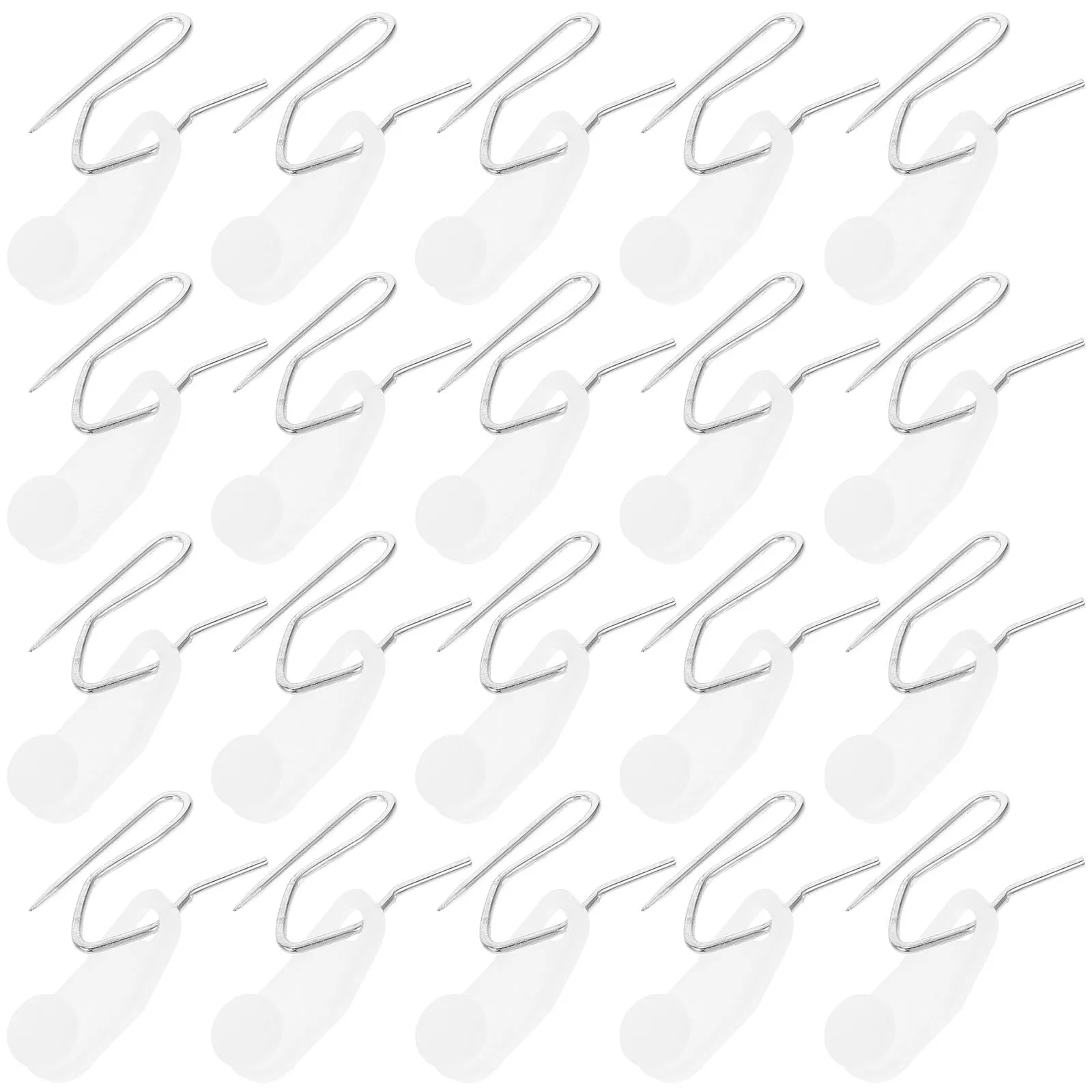 80 مجموعات الستار السنانير البلاستيك قوي لمط الستائر دبابيس الحمام غرفة خلع الملابس دش اكسسوارات الستائر السنانير #3