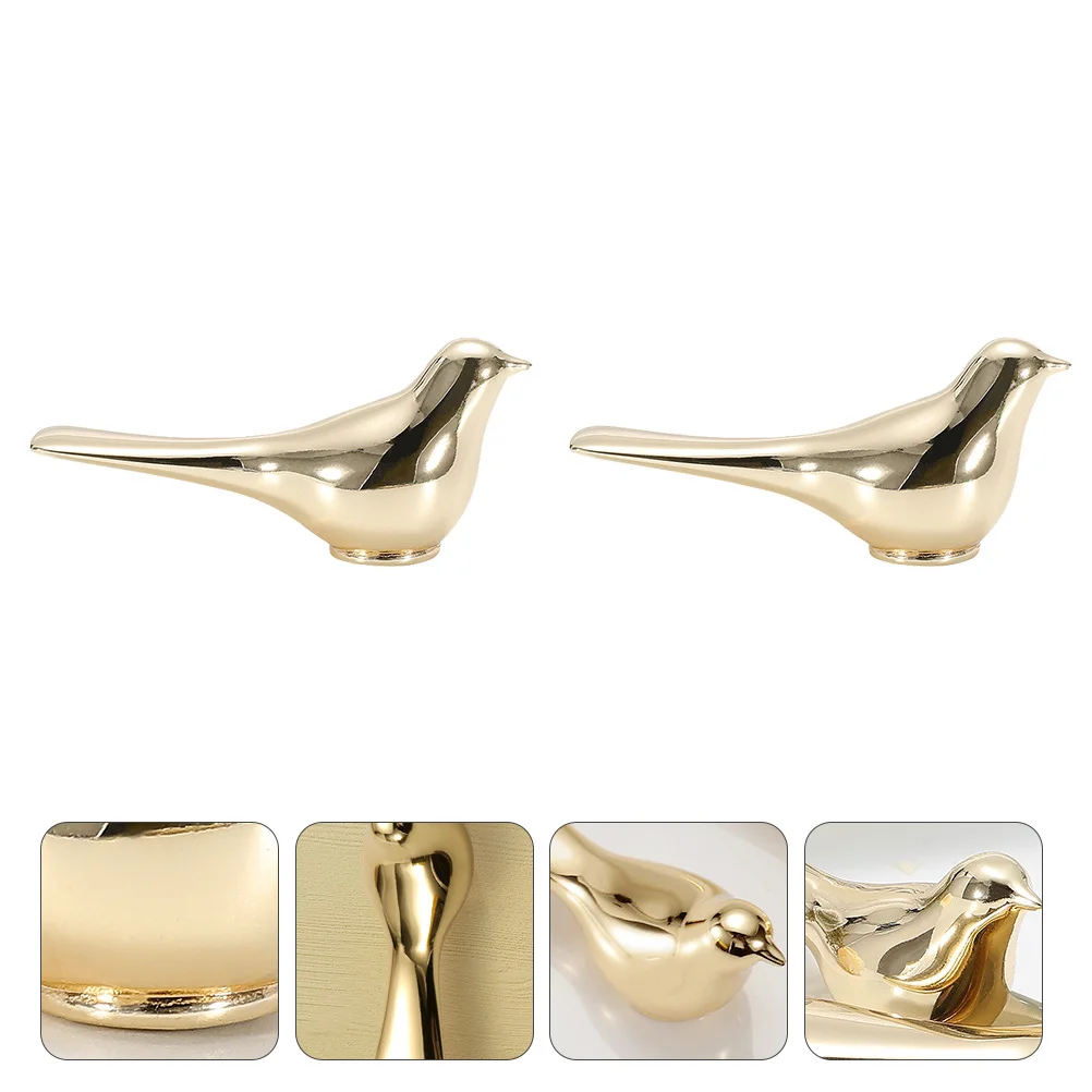 

2Pcs Gold Cabinet Door Pull Handle Light Luxury Small Bird Zinc Alloy Decorative Knob for Wardrobe Drawer Furniture