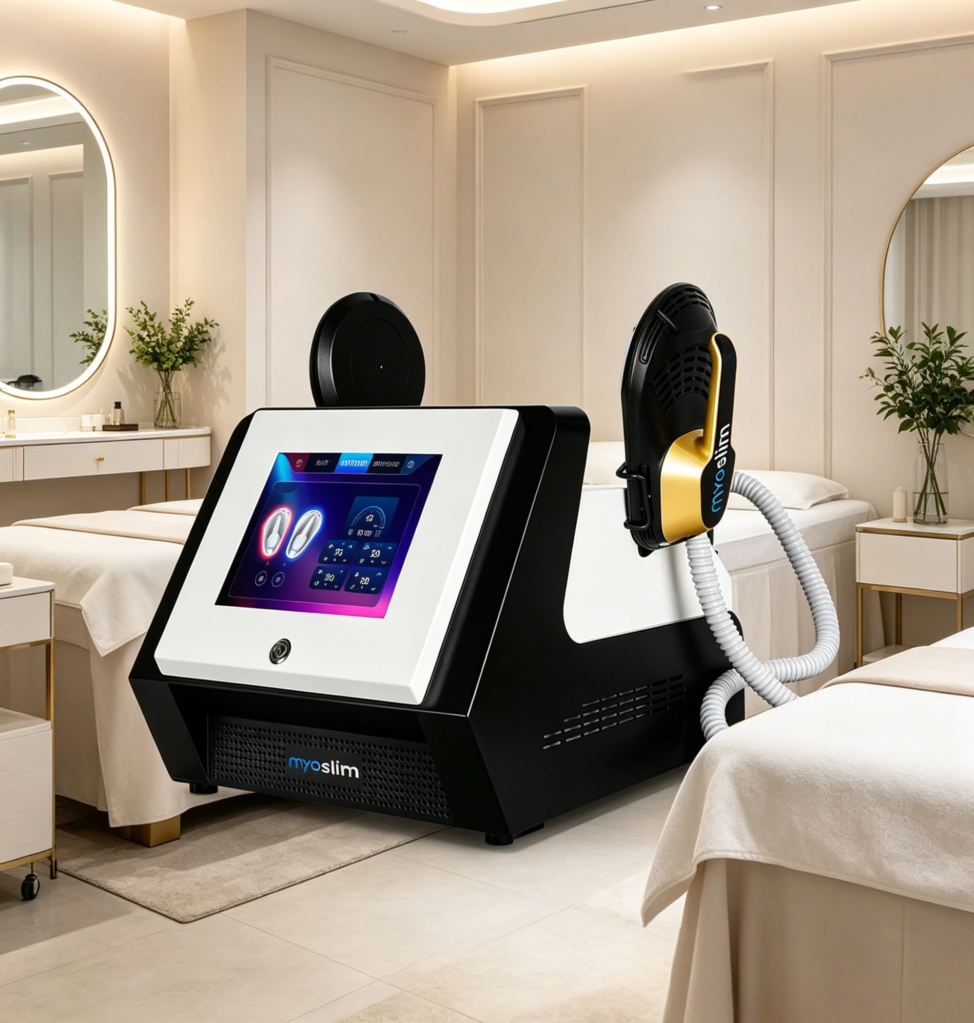 

6500W Body Sculpting Professional EMS NEO RF Machine Fat Burning Muscle Stimulator Slimming Beauty Equipment 2 Handles