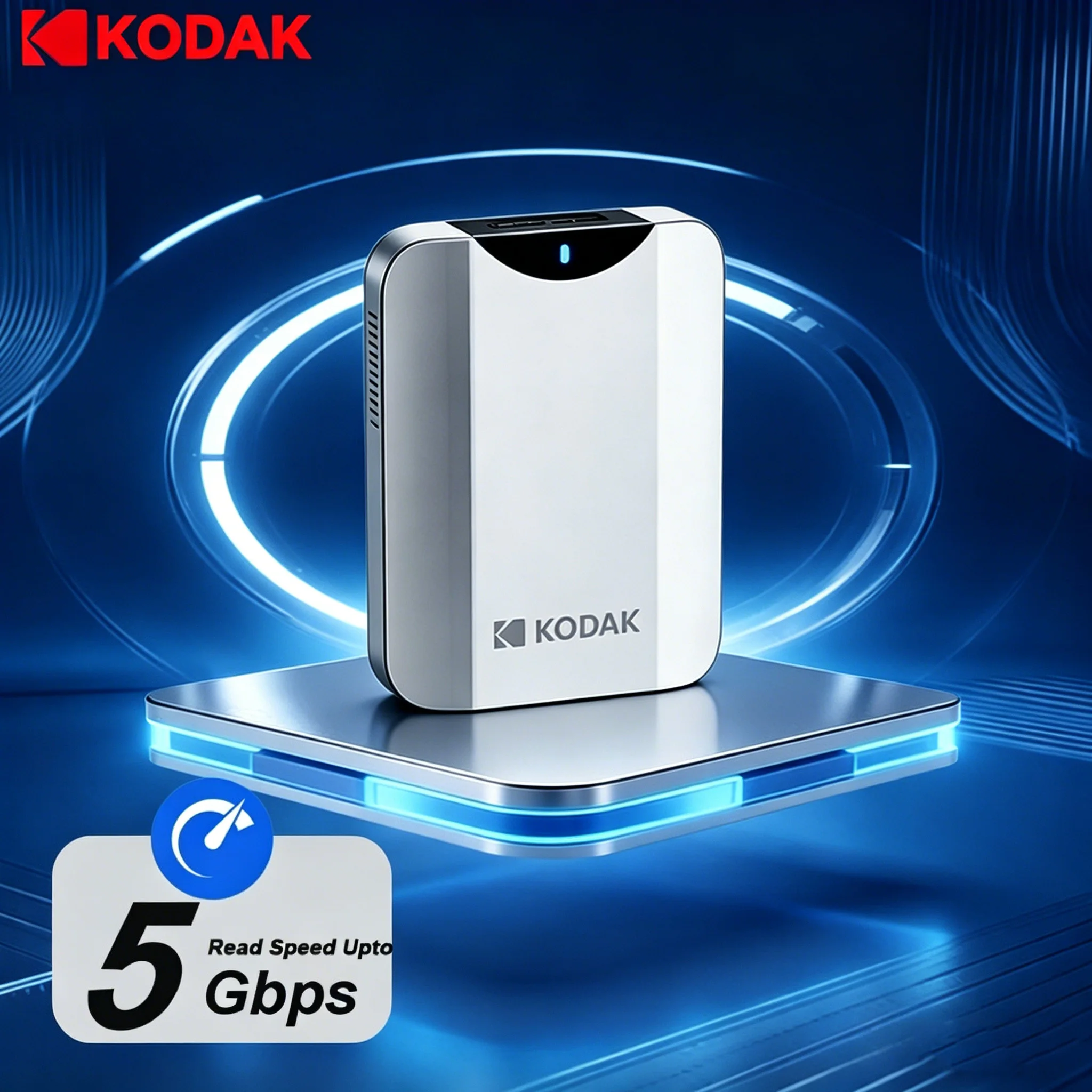 Kodak P230 Disco rígido externo portátil 5 Gbps 1T USB3.0 Leve PHDD de 2,5 polegadas para PC Tablets PS5 XBOX Laptop Desktop