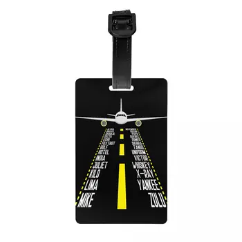 Avião Aviador Tampa ID Label, Custom Piloto Alfabeto Aviação Aeronaves Presente, Bagagem Tag com Nome do Cartão, Travel Bag Mala