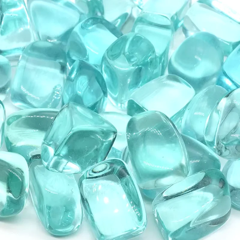 Ocean Blue Obsidian Tumbled Stones Healing Crystal Bulk Ore Gravel Quartz Specimen Minerals Tank Aquarium Home Decor Gemstones view 4