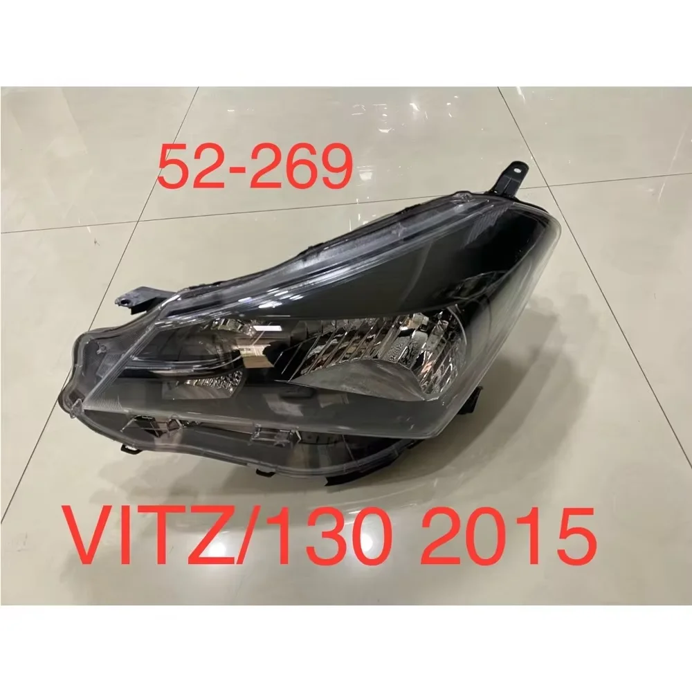 Black Inner Style Headlight Assembly For Toyota Vitz Yaris KSP130 NCP131 NHP130 2014‑2016  Left & Right Pair Head Lamp