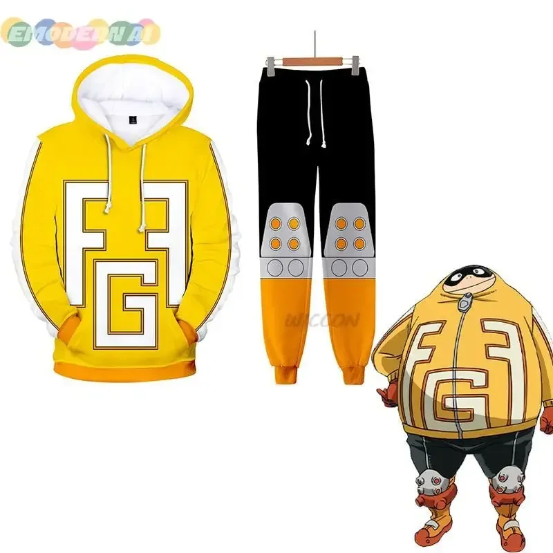 Boku No ForeAcademy Midoriya Izuku Cosplay Costume pour garçons, sweat à capuche et pantalon Anime, vêtements d'Halloween pour enfants, jeu de plis pour enfants