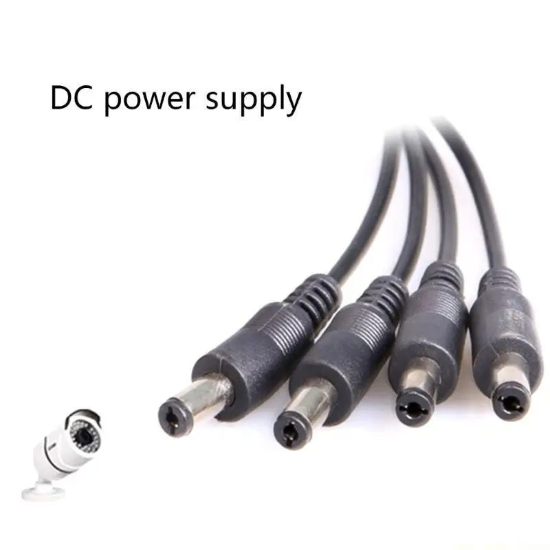 F62C Flexible DC5.5x2.1mm Power Conversion Cable 12V Power Cord for Electronic Device