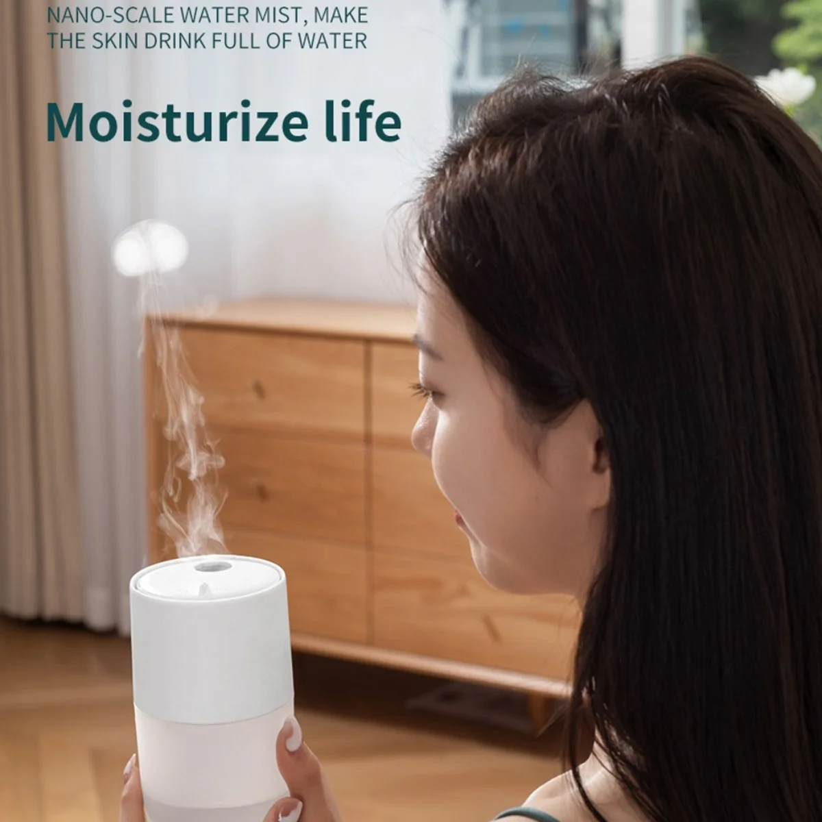 300 ml Diffusor für ätherische Öle, Ultraschall-Luftbefeuchter und Luftreiniger mit 7-Farben-LED-Nachtlicht |   Leiser Betrieb, inklusive Rela