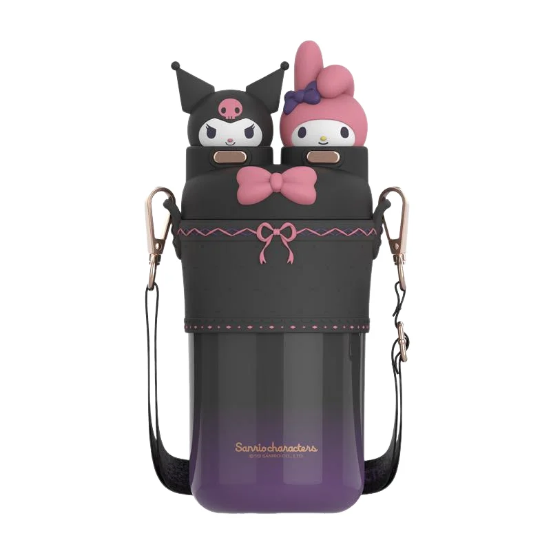 

Sanrio Children Cartoon Hot Water Cup Kuromi 316 Steel Kawaii Student Anime Portable Double Drinking Vacuum Cup Birthday Gift
