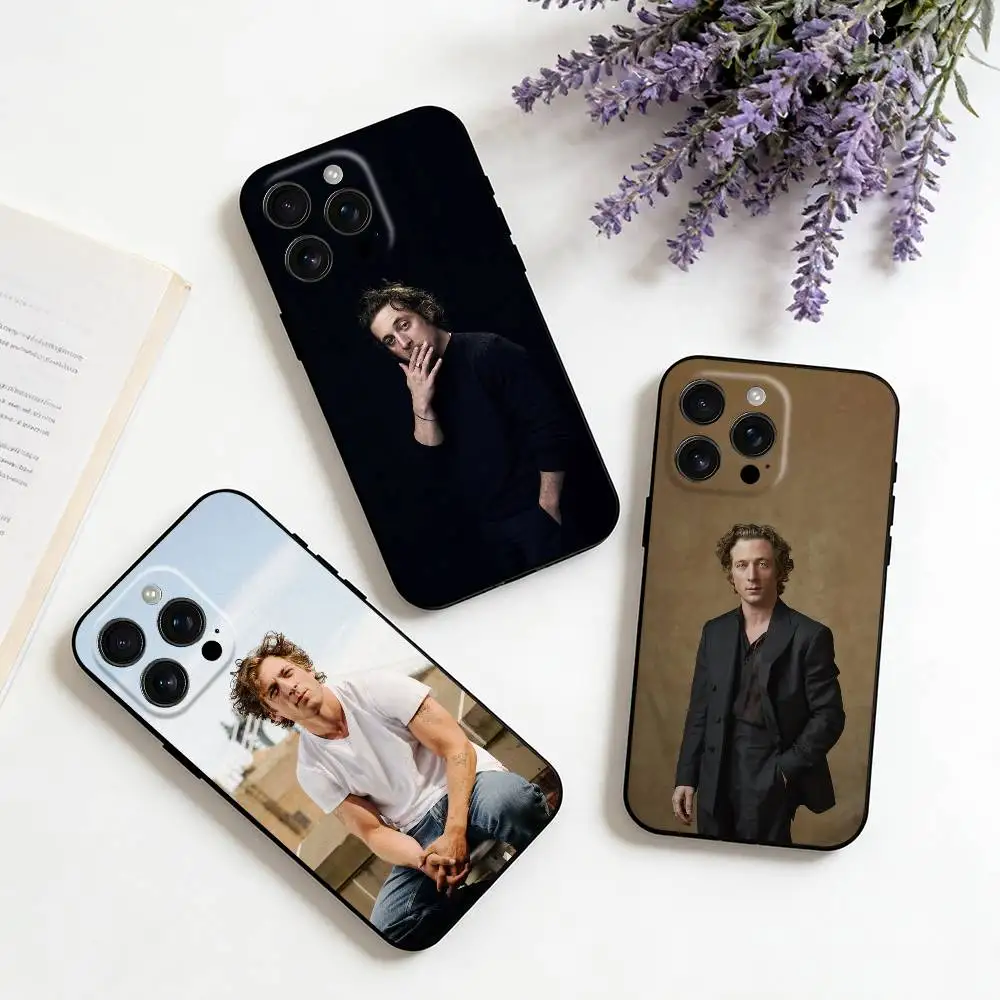 

Jeremy A-Allen W-White For iPhone 16,15,14,13,12,11,XS,XR,X,8,7,Pro,Max,Plus,mini Silicone Black Cover