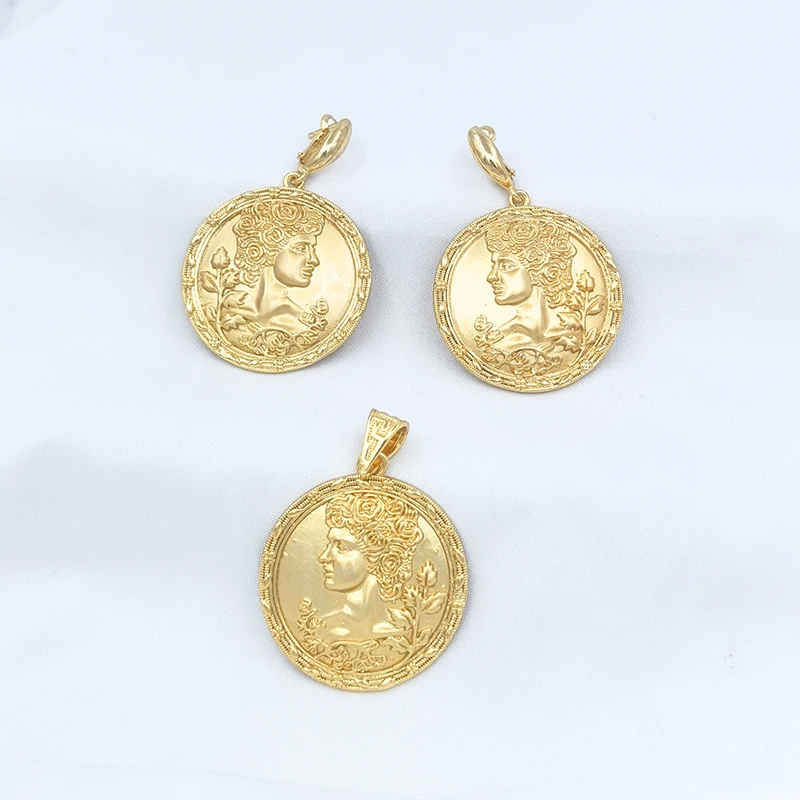 Brazilian Necklace And Earrings For Women Maria Avatar Pendant Wedding Jewelry Sets Gift Trendy Party Engagement Gifts