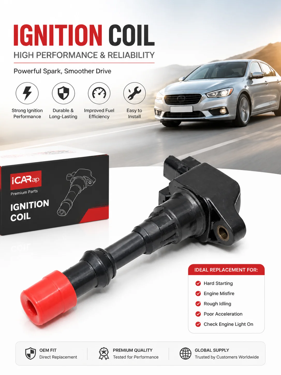 

4 шт. высококачественные катушки зажигания 30520-PWA-003 30520PWA003 для Honda FIT CITY 2003-2008