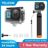 TELESIN funda impermeable para DJI OSMO Action 6 cubierta de carcasa de buceo subacuática de 60M con filtro de buceo para DJI Action 6