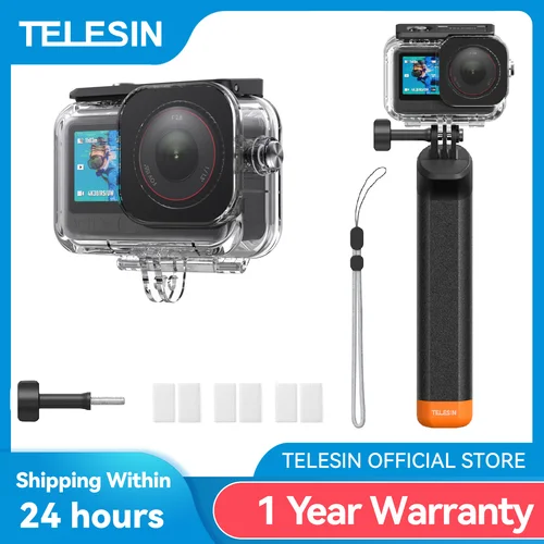 TELESIN funda impermeable para DJI OSMO Action 6 cubierta de carcasa de buceo subacuática de 60M con filtro de buceo para DJI Action 6