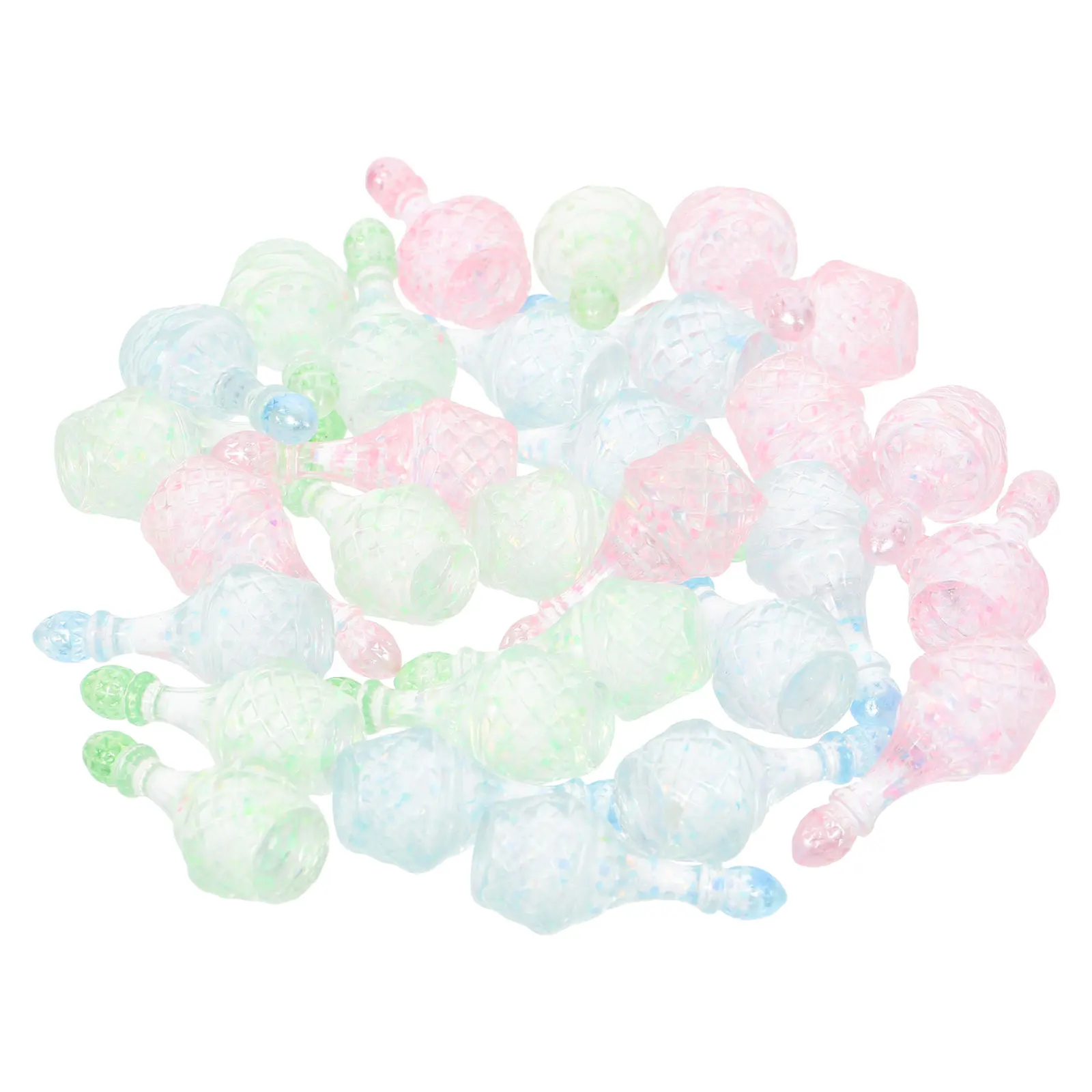 

30pcs Resin Accessories Mini Bottle Shaped DIY Charms Hairband Decor Phone Case Ornament Craft Supplies Christmas Gift