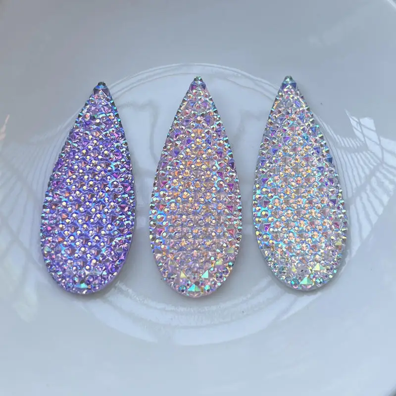 12/500pcs water drop resin Rhinestone DIY jewelry making decorative accessories Aboriginal Earrings decorative sewing Rhinestone