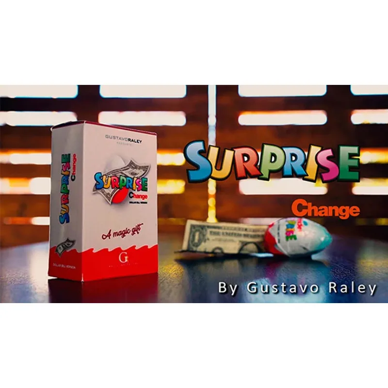 

Surprise Change (Gimmicks) by Gustavo R Close up Magic Tricks Illusions Magician Street Magic Props Puzzle Toys Fun