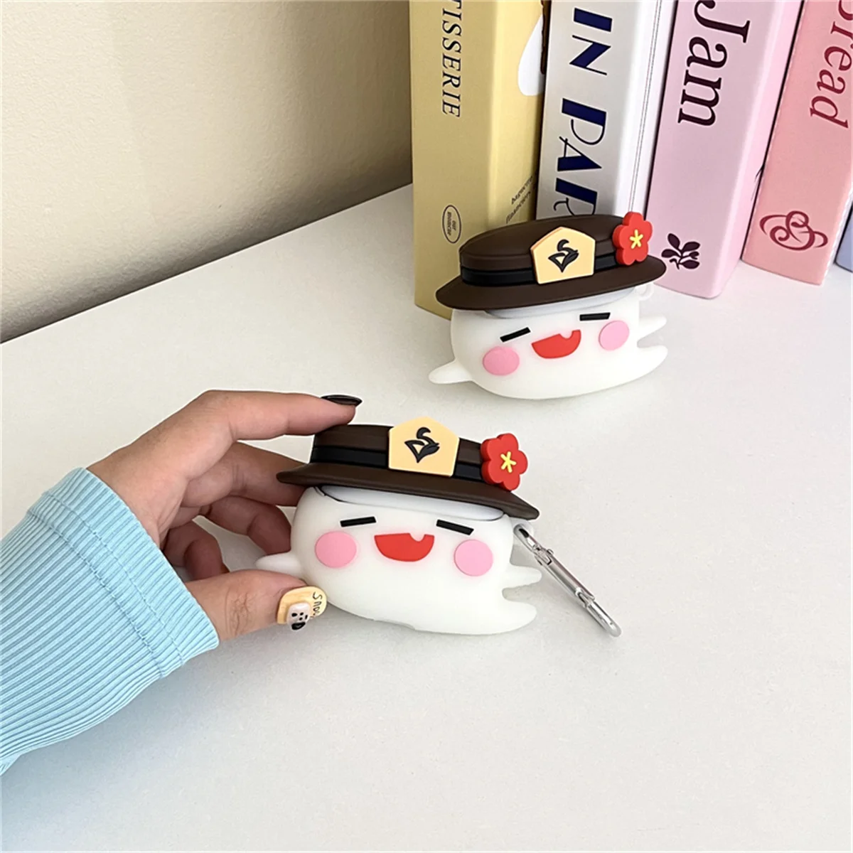 Cover for Samsung Galaxy Buds 3/Buds 3 Pro,Cute Cartoon Creative Spirit Design Silicone Earbuds Protective Case with KeyChain